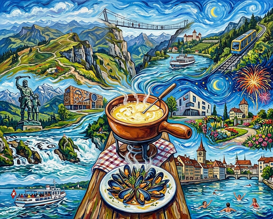 Schweiz 2022 im Stil von Van Gogh